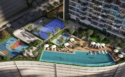 Вид на жилой комплекс в Jumeirah Lake Towers