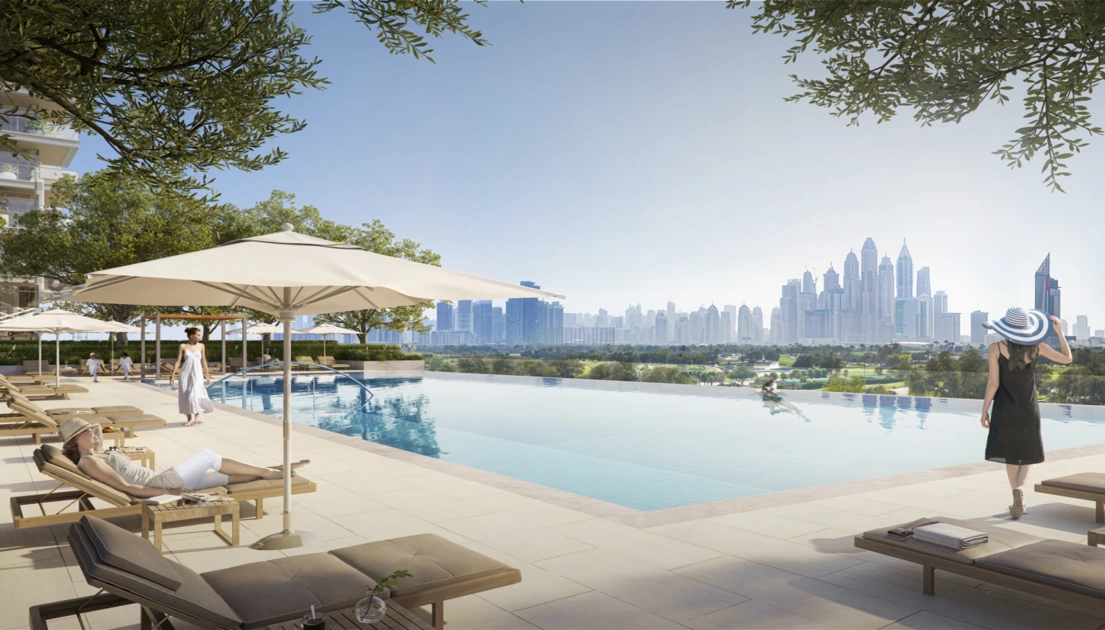 Зона у бассейна в Emaar Emirates Living