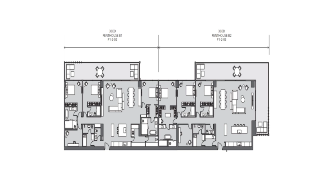 3-спальный пентхаус