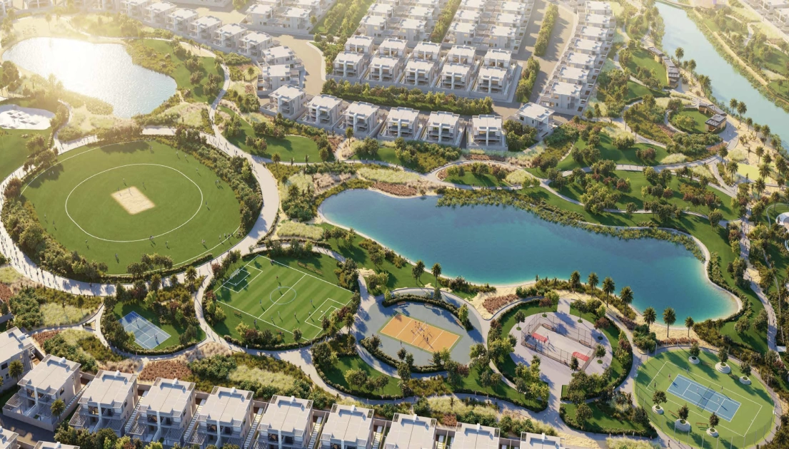 Вид на территорию DAMAC Hills 2