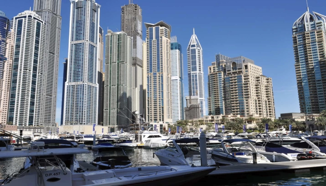 Вид на город в Dubai Marina