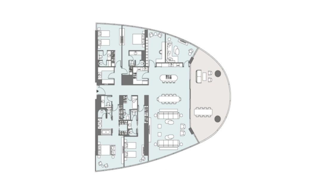 4-спальные апартаменты