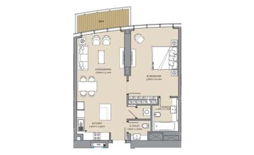 1-спальные апартаменты в Imperial Avenue