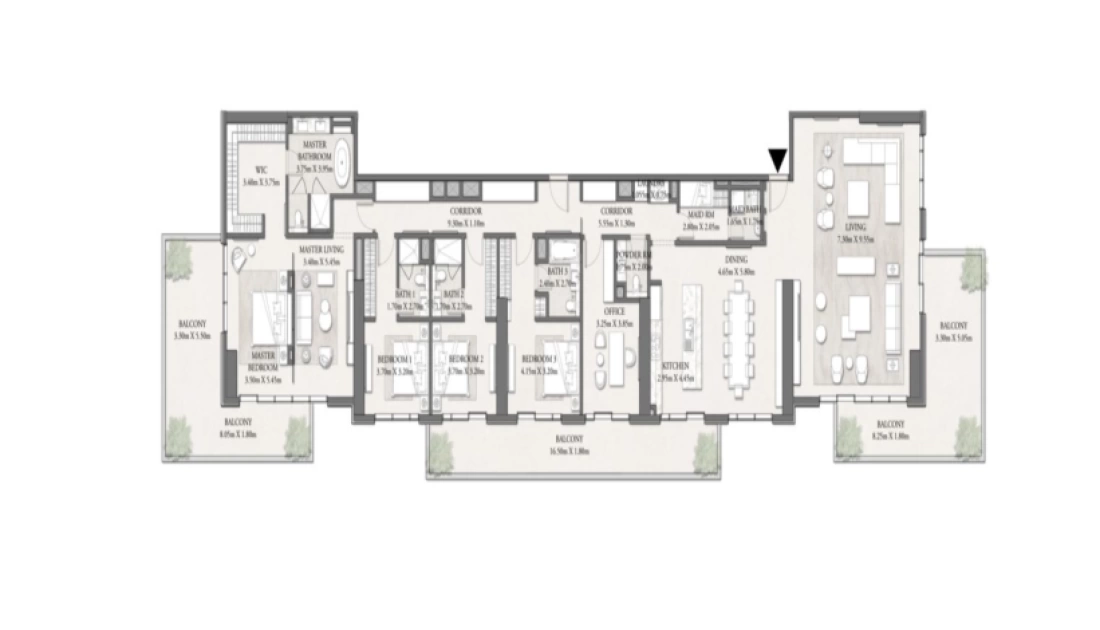 4-спальный пентхаус