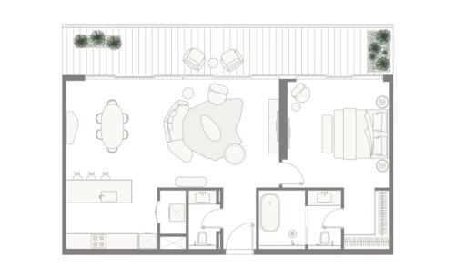 1-спальные апартаменты Kempinski