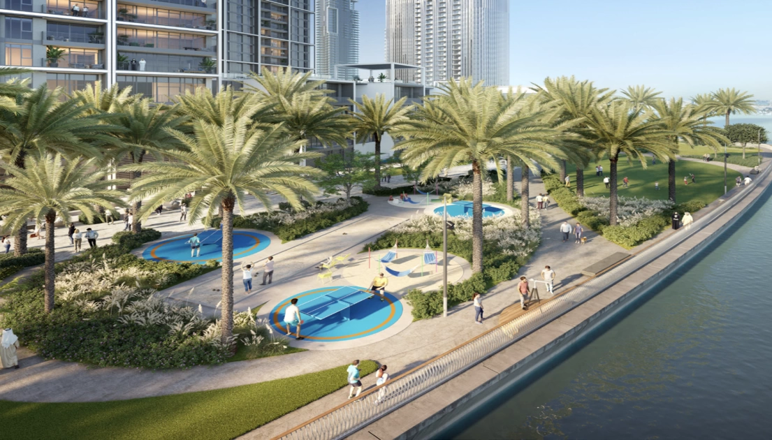 Зона отдыха в Dubai Creek Harbour