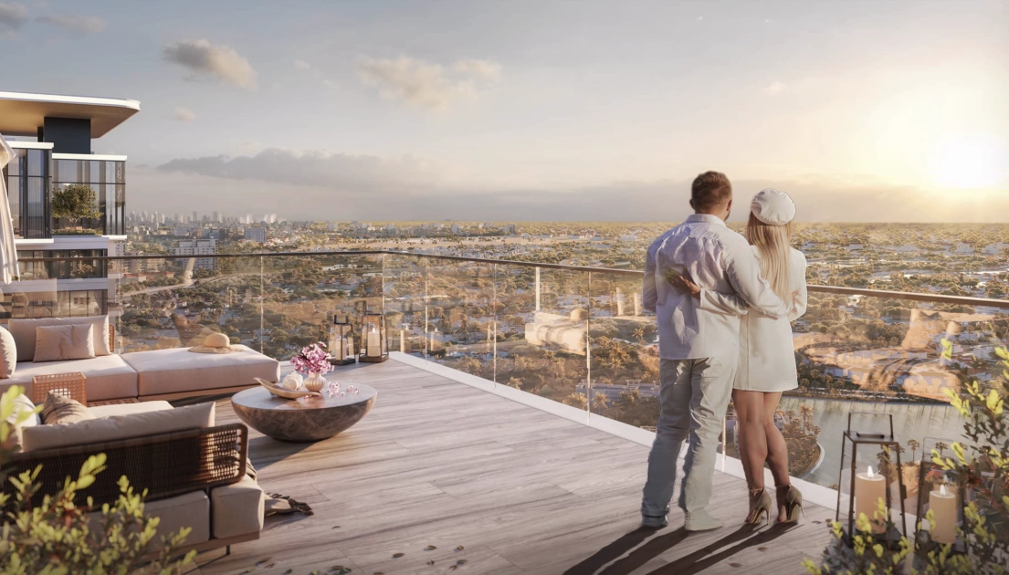 Вид с балкона ЖК в Jumeirah Lake Towers