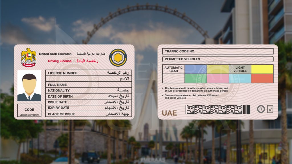 водительские права ОАЭ